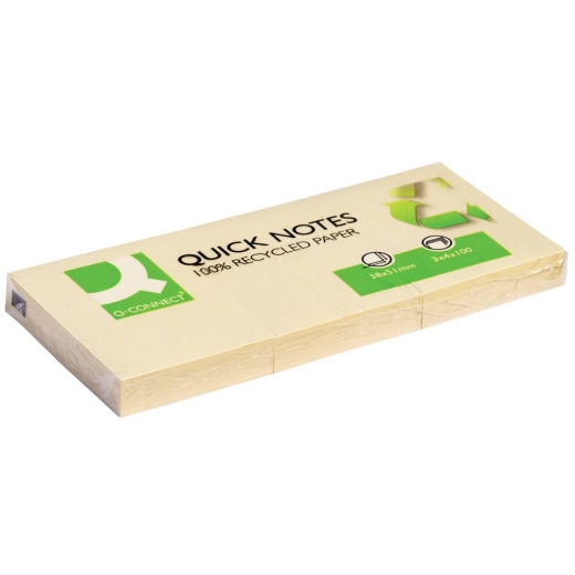 Haftnotizen Recycling - 38 x 51 mm, gelb
