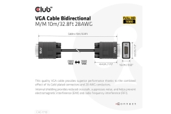 Club3D Kabel VGA > VGA 10m St/St retail