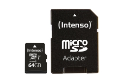 Intenso SD MicroSD Card 64GB SD-HC UHS-I inkl. SD- Adapter retail
