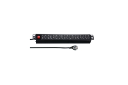 EFB 19 1,5HE Steckdosenl. USB 9xA/9xC mit Schalter 3m, sw