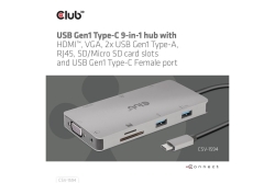 Club3D USB-C 9in1-HUB >HDMI/VGA/2xUSB/USB-C/RJ45/SD PD100W retail
