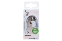 2GO USB Lade-/Datenkabel Lightning 1m weiß in PET-Box