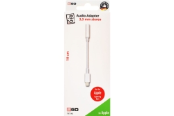 2GO Audio-Adapter Stereo Lightning 20cm weiß