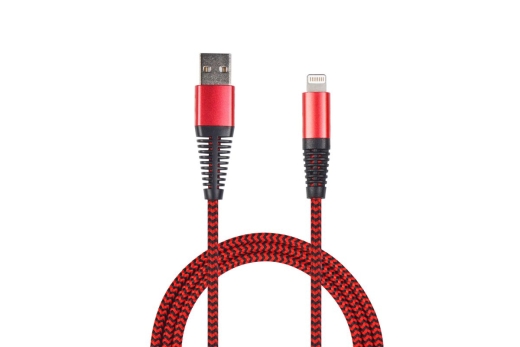 2GO USB Lade-/Datenkabel Lightning 1m Nylon rot PET-Verp.