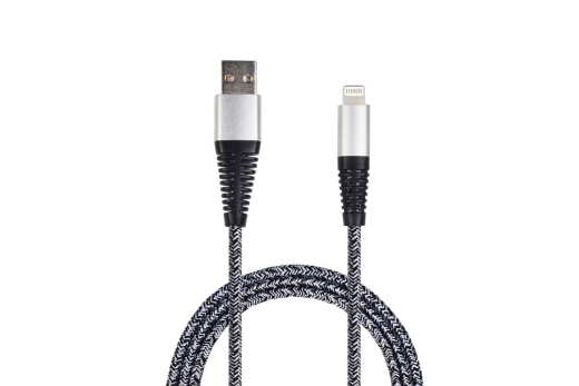2GO USB Lade-/Datenkabel Lightning 1m Nylon sil PET-Verp.
