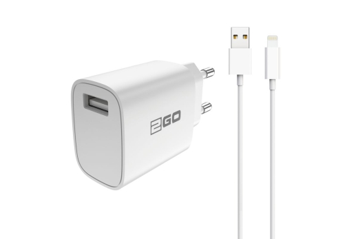 2GO Ladegerät 10,5W 1x USB-A inkl. Lightning Kabel - weiß