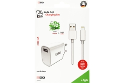 2GO Ladegerät 10,5W 1x USB-A inkl. Lightning Kabel - weiß
