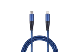 2GO USB Lade-/Datenkabel Type-C - Lightning Nylon 1m blau
