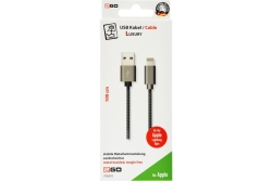 2GO USB Lade-/Datenkabel Luxury Lighting 1m Metall