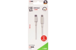 2GO USB Datenkabel Type-C 3.1 auf Lightning 1m weiß