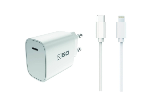 2GO Ladegerät 20W 1-Port 1x USB-C inkl. Lightning Kabel ws