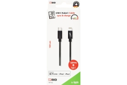 2GO Datenkabel lightning-USB Type-C anthrazit-1m MFI zert