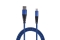 2GO USB Lade-/Datenkabel USB Type-C 3.1 Nylon 100cm blau