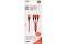 2GO USB 3in1 Ladekabel Micro-USB/Lightn/USB-C Nylon 150cm ro