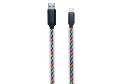 2GO USB Datenkabel Tricolor LED-Beleucht. USB-C 3.1 100cm