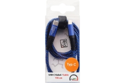 2GO USB Lade-/Datenkabel USB-C - USB-C 100cm blau