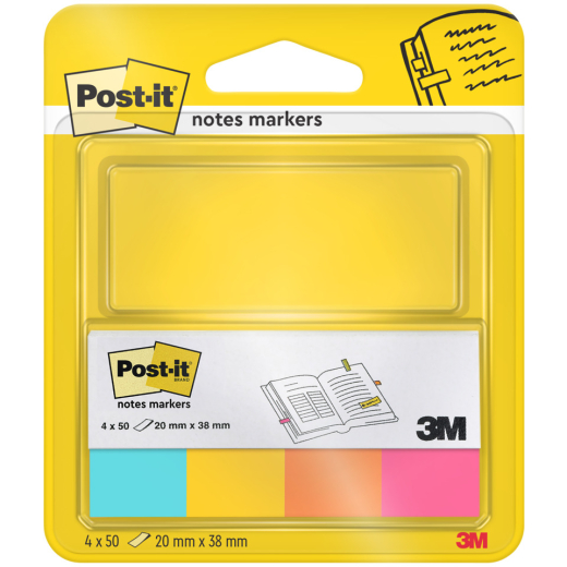 PageMarker Ultrafarben, 20x38mm, 4x50 Blatt