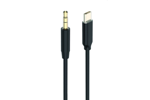 2GO Audiokabel AUX/MP3 USB-C - Stereo 100cm schwarz
