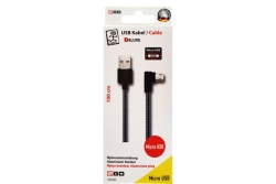 2GO USB Lade-/Datenkabel Deluxe Micro-USB 100cm schwarz