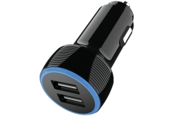 2GO KFZ-Ladegerät 12W 2x USB-A schwarz