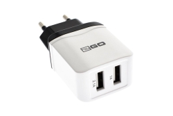 2GO Ladegerät 10,5W 2-Port 2x USB-A, weiß