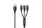 2GO USB 3in1 Ladekabel Micro-USB/Lightn/USB-C Nylon 300cm sw