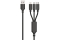 2GO Ladegerät 15W 1-Port 1x USB-A inkl. 3in1 Kabel C/M/L sw