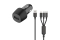 2GO KFZ-Ladegerät 15W 3in1 Micro-USB, Lightning, USB-C sw
