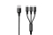 2GO USB 3in1 Ladekabel 3x USB-C Nylon 150cm schwarz