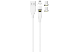 2GO USB 3in1 Ladekabel m. magnetischen Adapter A/M/L 100cm