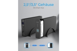Geh. IcyBox USB 3.2 2,5+3,5 SATA3 HDD/SSD USB Typ-C m.Hub