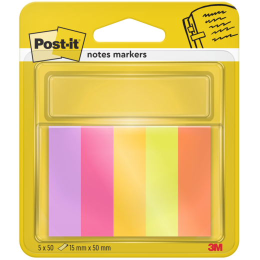 Haftstreifen Page Marker, 15x50mm, 5x50 Blatt