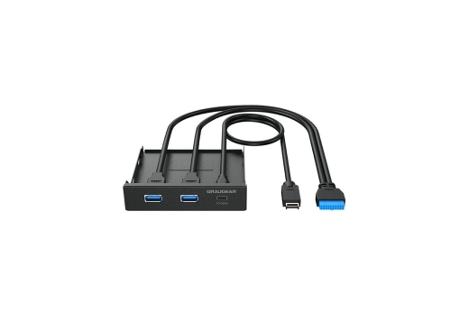 GRAUGEAR Multi Frontblende 3-Port USB-HUB, 1x USB-C,2x USB-A retail