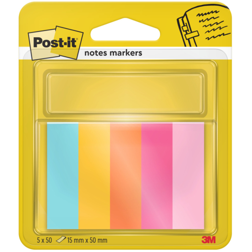 Haftstreifen Page Marker Beachside Collection, 15x50mm, 5x50 Blatt, sortiert