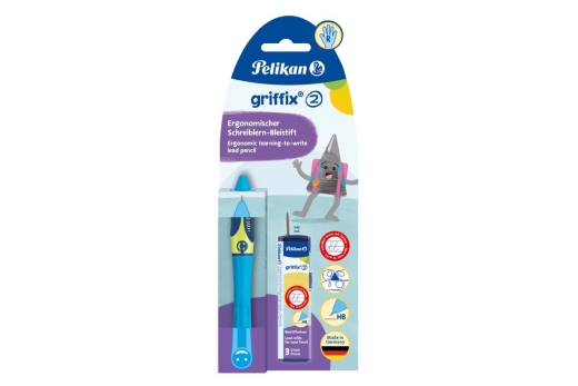 Pelikan griffix Bleistift Rechtshänder Neon Fresh Blue Blister