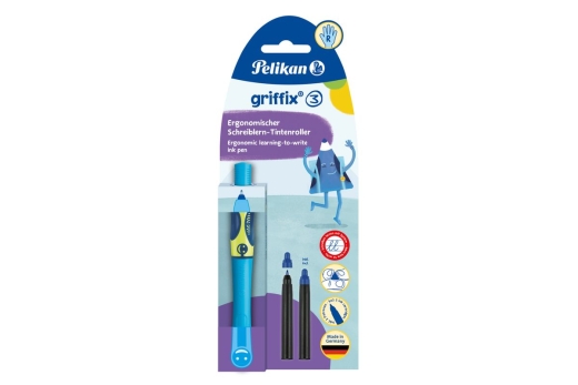 Pelikan griffix Tintenschreiber Rechtshänder Neon FreshBlue Blister