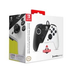 PDP Controller Faceoff Deluxe+Audio schwarz/weiß...