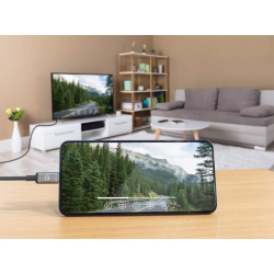 MANHATTAN 4K@60Hz USB-C auf HDMI-Kabel Stecker/Stecker 1m