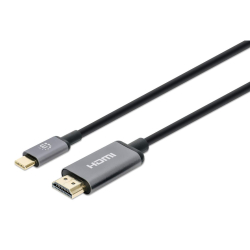 MANHATTAN 4K@60Hz USB-C auf HDMI-Kabel Stecker/Stecker 2m