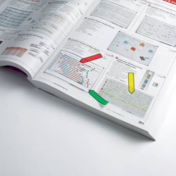 Haftstreifen Index Pfeil, 12x43mm, 4x24 Stück, neon sortiert