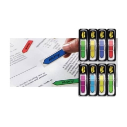 Haftstreifen Index Pfeil, 12x43mm, 4x24 Stück, neon sortiert