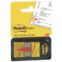 Haftstreifen Index Strong, 25,4x43,2mm, 50 Blatt, gelb