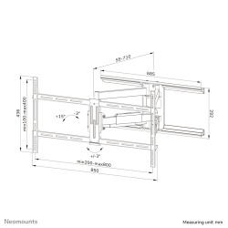 Neomounts WAH 43-75 1TFT 3Gelenk schw. Max.45KG