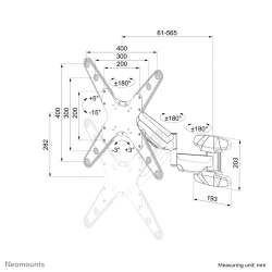 Neomounts WAH 32-55 1TFT 3Gelenk schw. Max.30