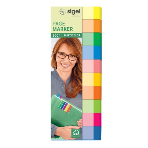 Page Marker Multicolor - 50 x 15 mm, sortiert, 10x 50 Streifen