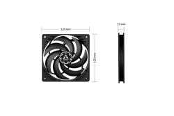 ARCTIC Lüfter 120*120*15 P12 SLIM PWM PST 3pcs Value Pack