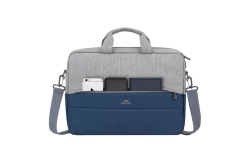 Riva NB Tasche Prater 15,6 grau/blau 7532