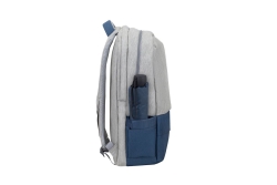 Riva NB Rucksack Prater 17.3 grau/d.blau 7567