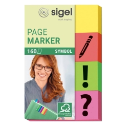Page Marker Symbol - 50 x 20 mm, sortiert, 4x 40 Streifen