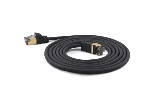 Wantec Patchkabel SSTP CAT7 Ste. CAT6a d=4mm 0,10m schwarz